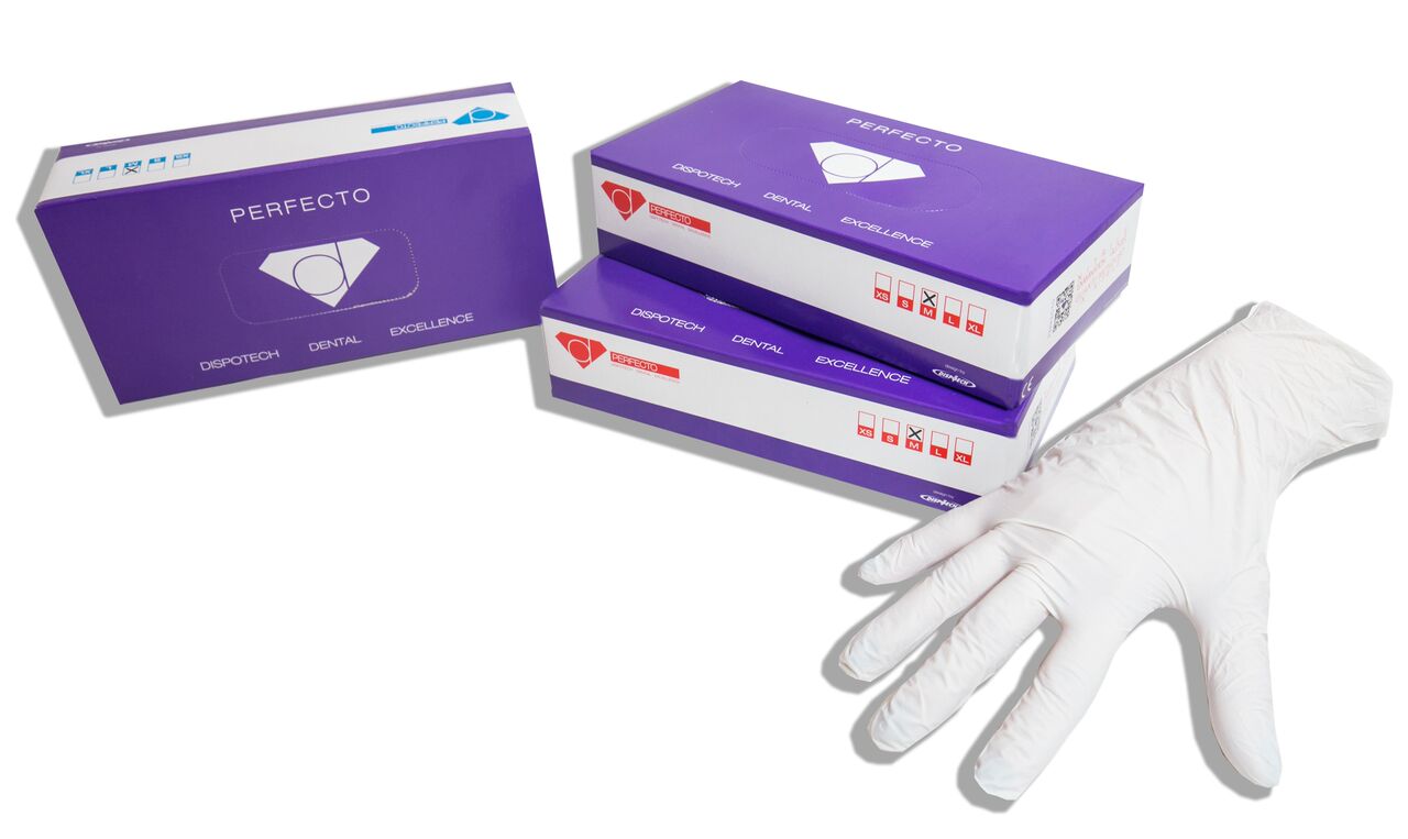 gants en latex non poudrés Perfecto